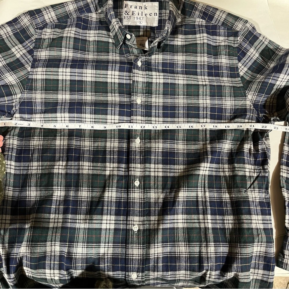 Frank And Eileen Women’s Finbar Blue Plaid Button Down Shirt - Picture 12 of 13